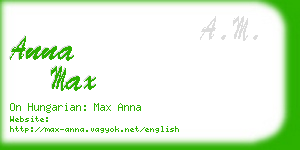 anna max business card